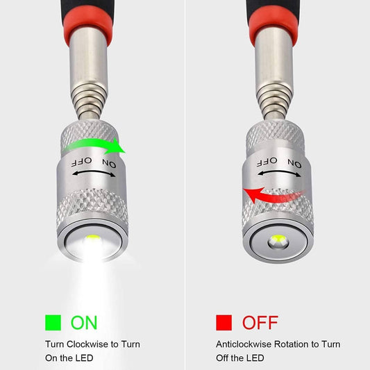 Telescopic Magnetic Pickup Tool with LED