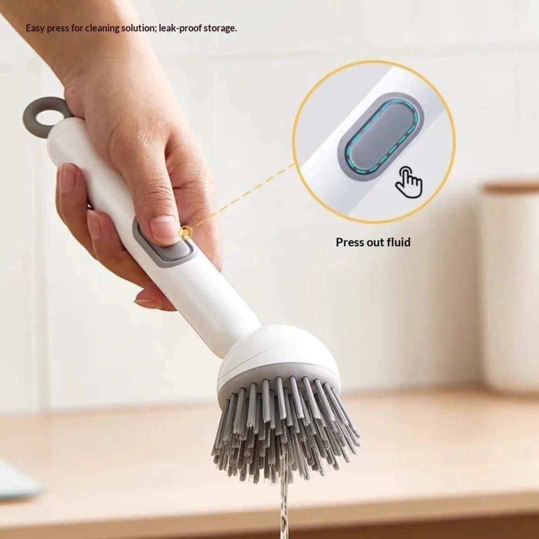 360 Degrees Rotatable Scrubber Wand with Liquid Dispenser