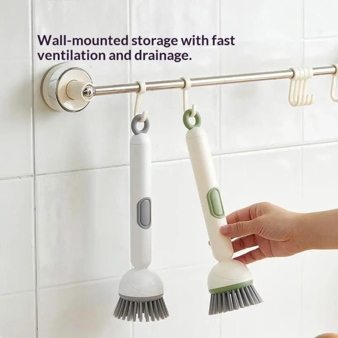 360 Degrees Rotatable Scrubber Wand with Liquid Dispenser